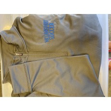 Gray Lined 1/4 Zip Soccer Logo